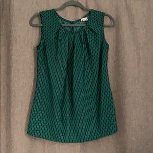 Merona Green and Navy sleeveless top